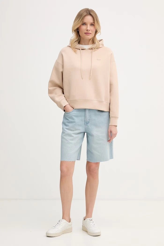 Lacoste суичър с качулка дамски с памук