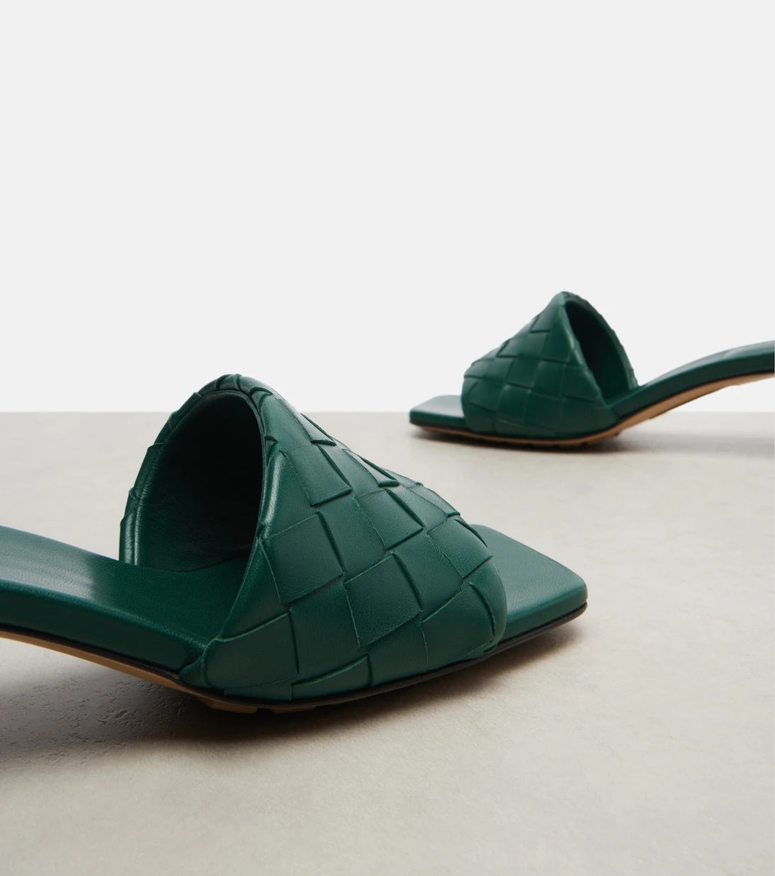 Bottega Veneta - Parco Intrecciato leather mules