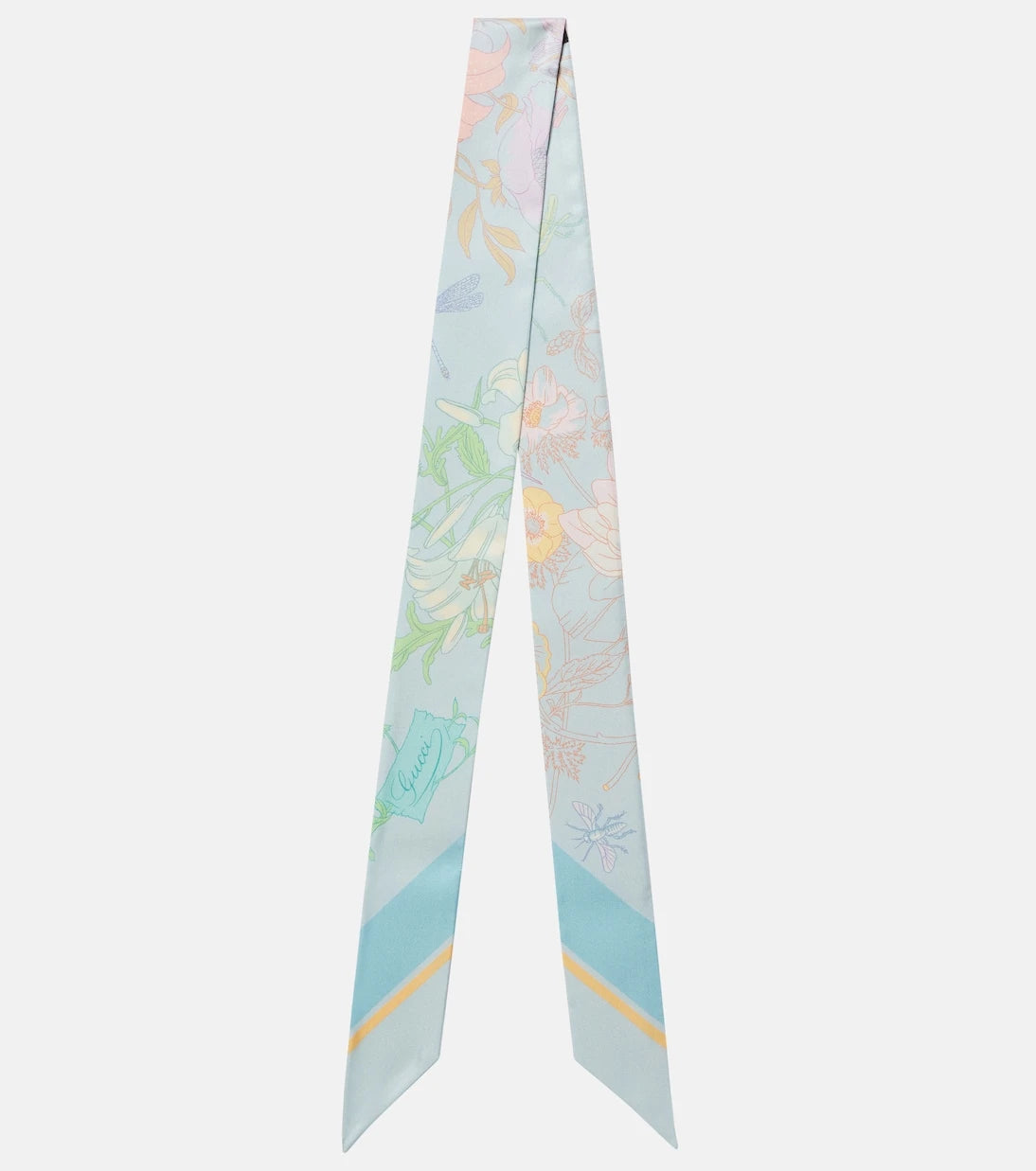 Gucci - Floral silk twill scarf