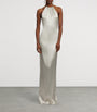 Ralph Lauren Collection Beige Stretch-Satin Corra Maxi Dress