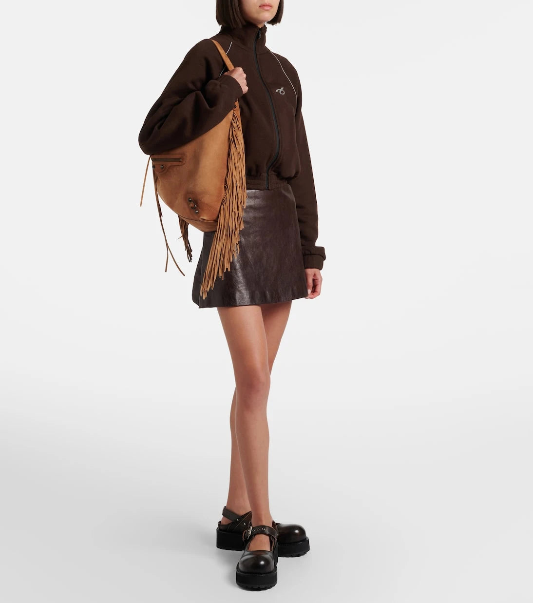Balenciaga - Le City Medium suede shoulder bag
