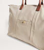 Harrods Neutral Nylon Overnight Tote Bag