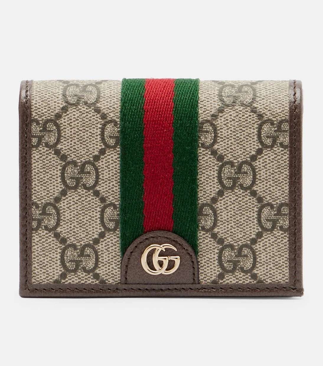 Gucci - Ophidia Small GG leather-trimmed wallet