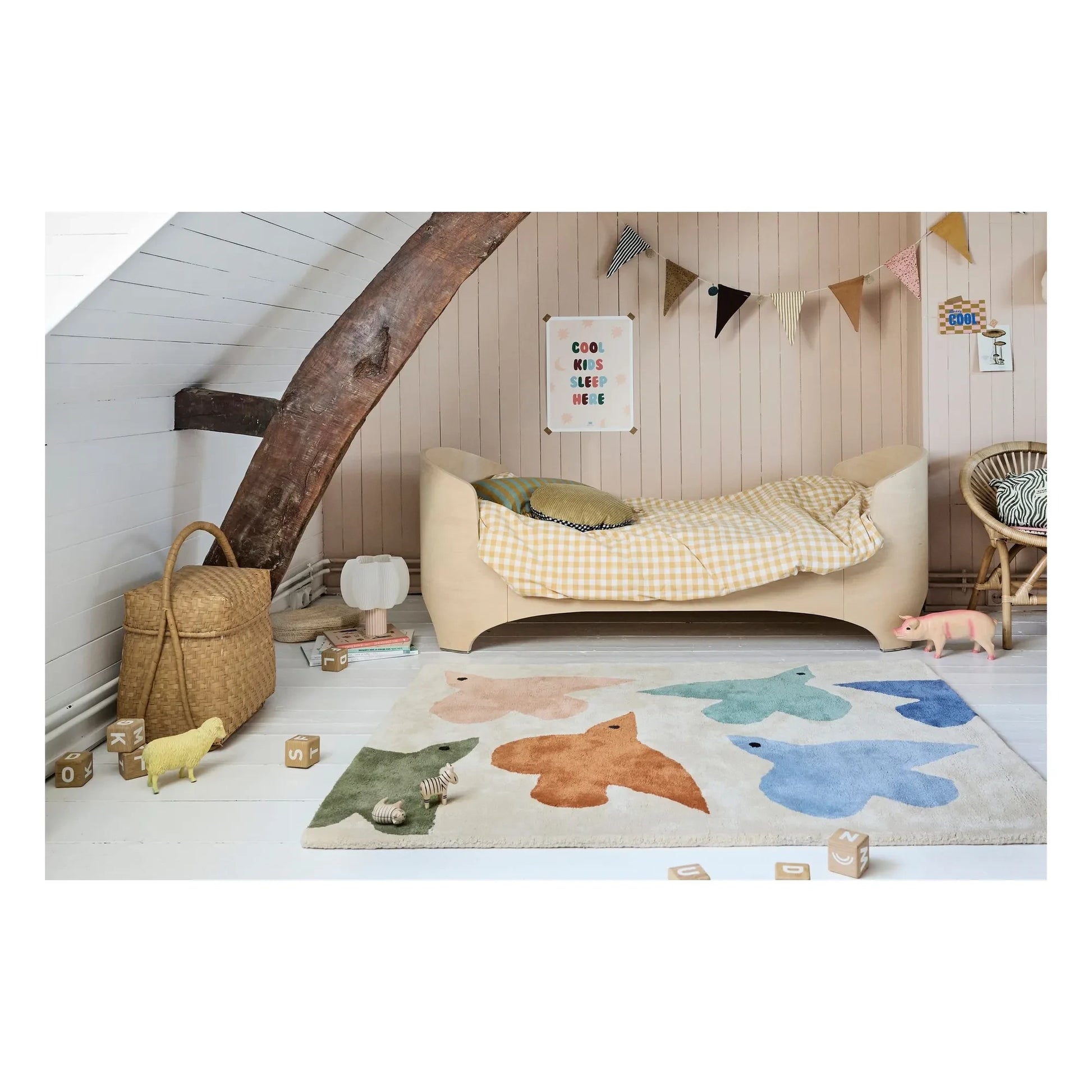 Bleuu-studio - Birds carpet | Blue