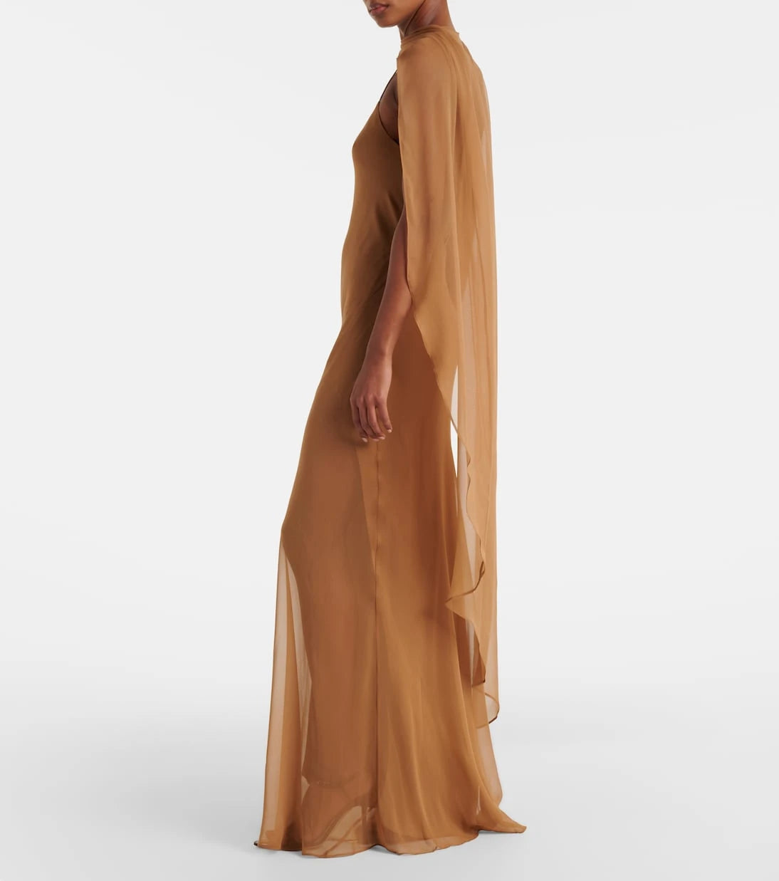 The Sei - Caped silk satin gown