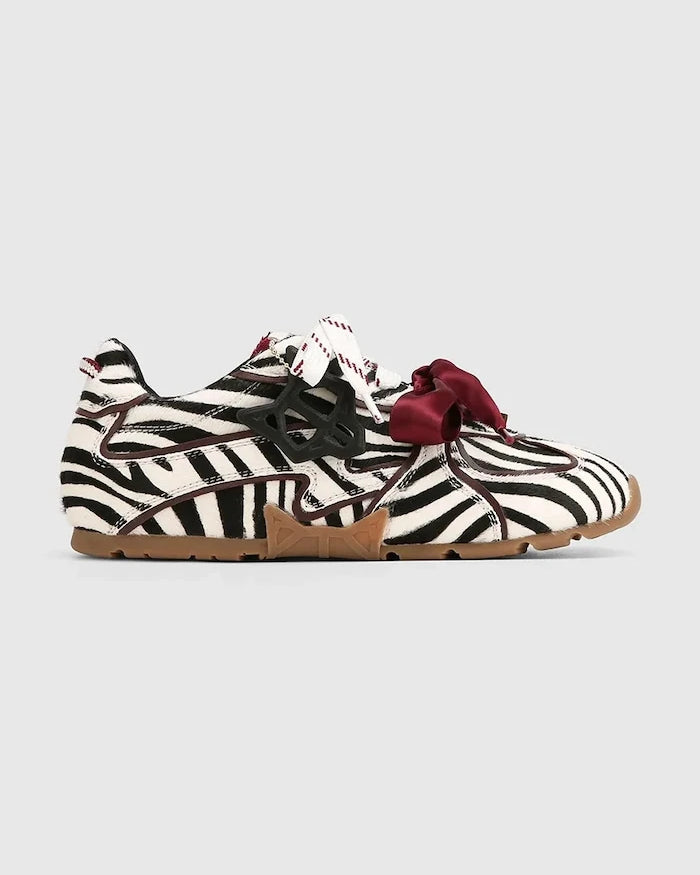 Naked Wolfe Adored Zebra Pony kadın deri spor ayakkabı