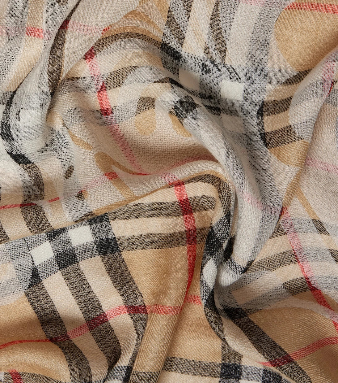 Burberry - EKD Burberry Check wool and silk scarf