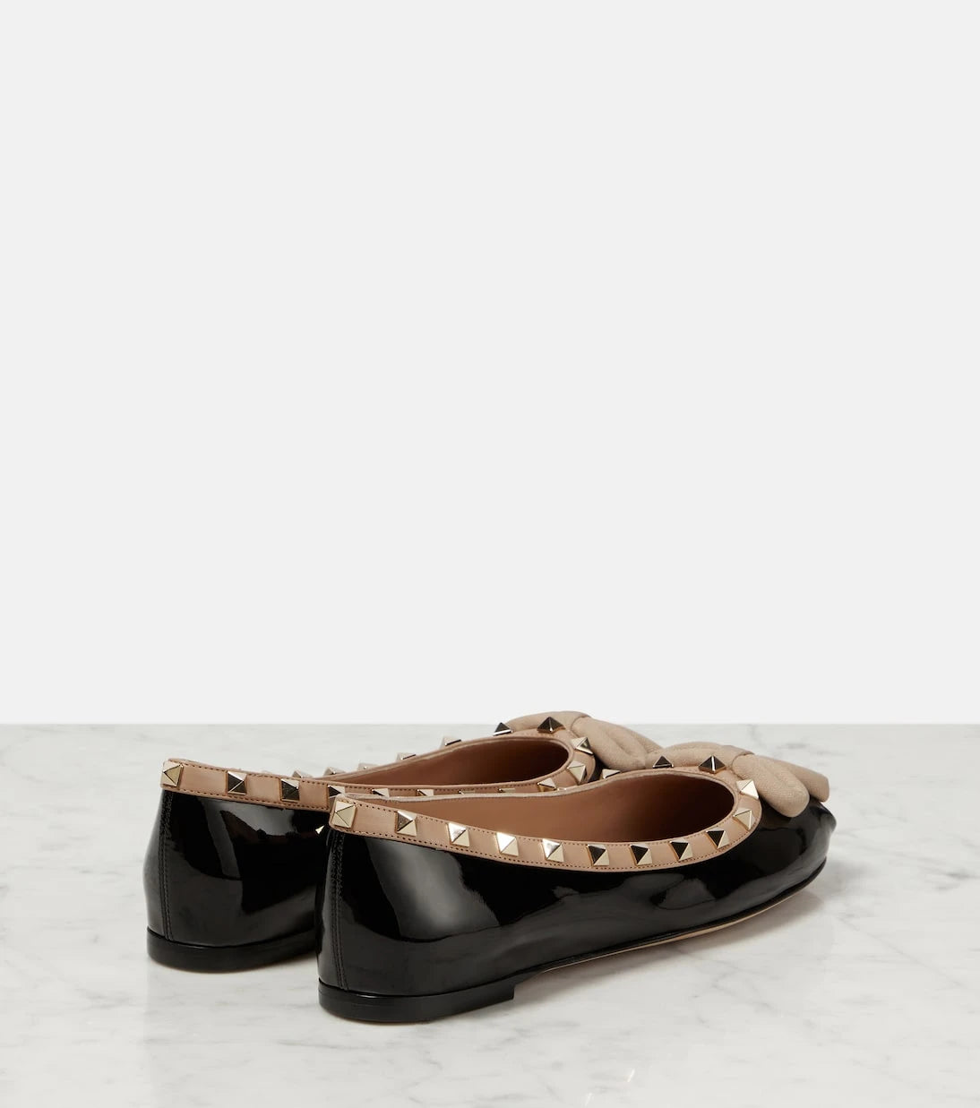Valentino Garavani - Rockstud patent leather ballet flats