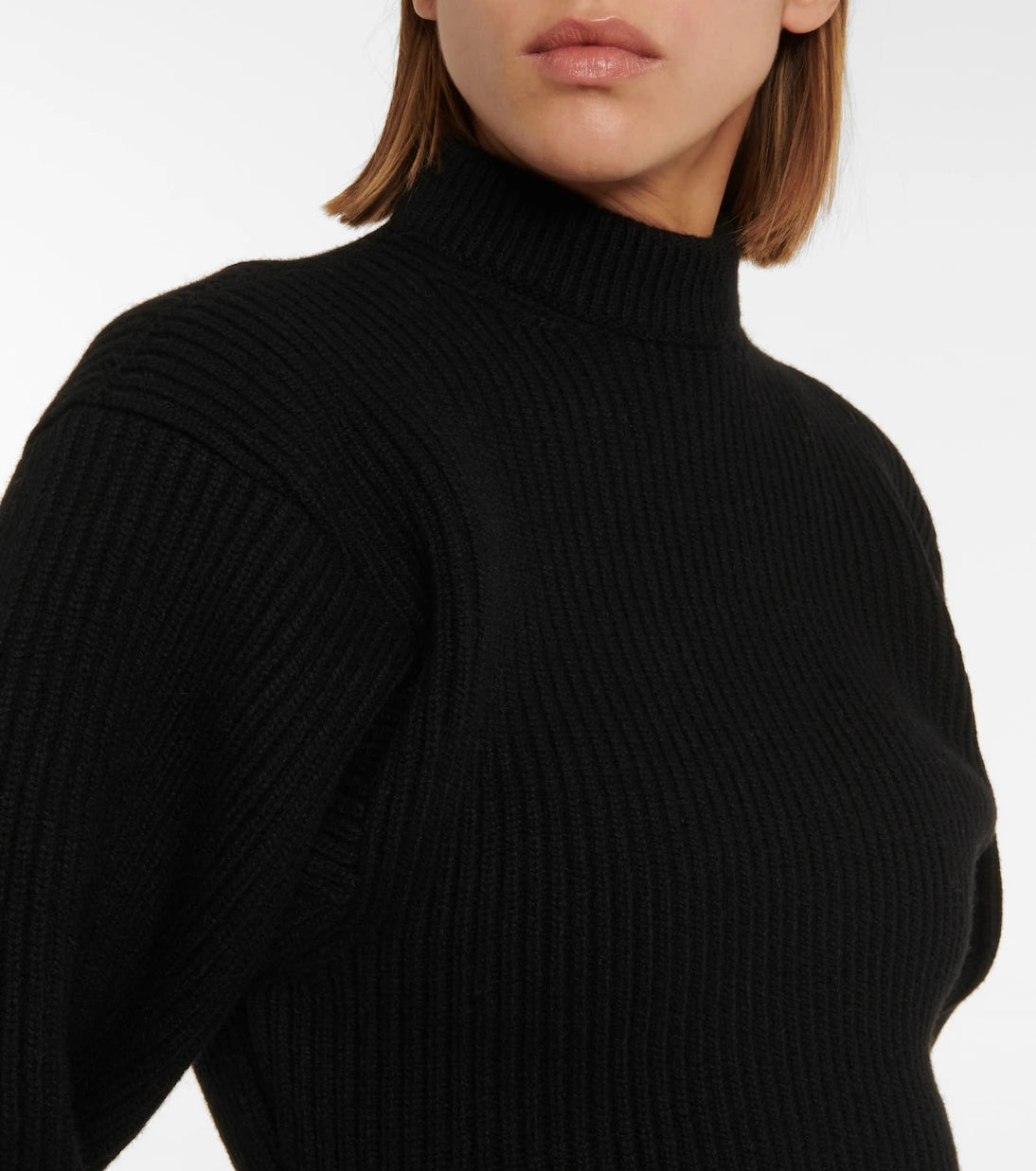 Alaïa - Ribbed-knit wool-blend sweater