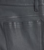 Grey Lambskin Duke Slim Trousers
