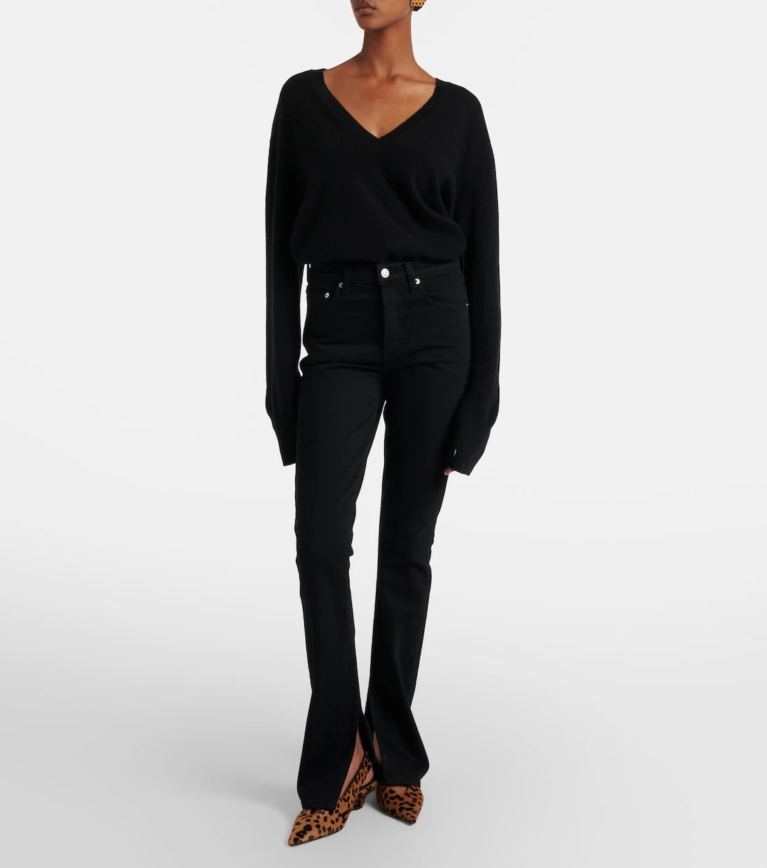 Agolde - Ingram Split high-rise waist skinny jeans