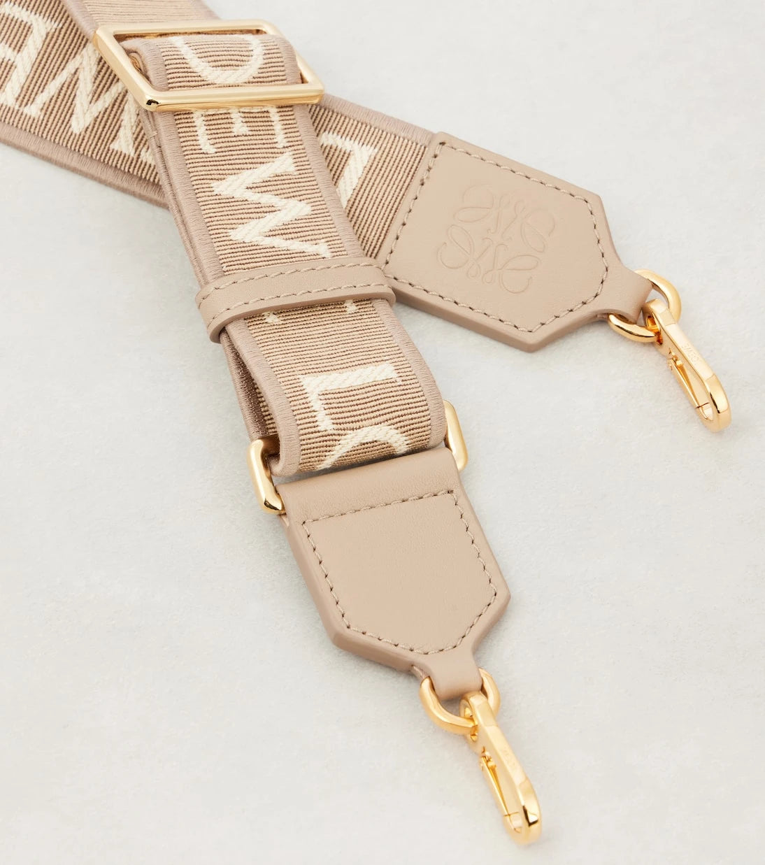 Loewe - Anagram leather-trimmed strap
