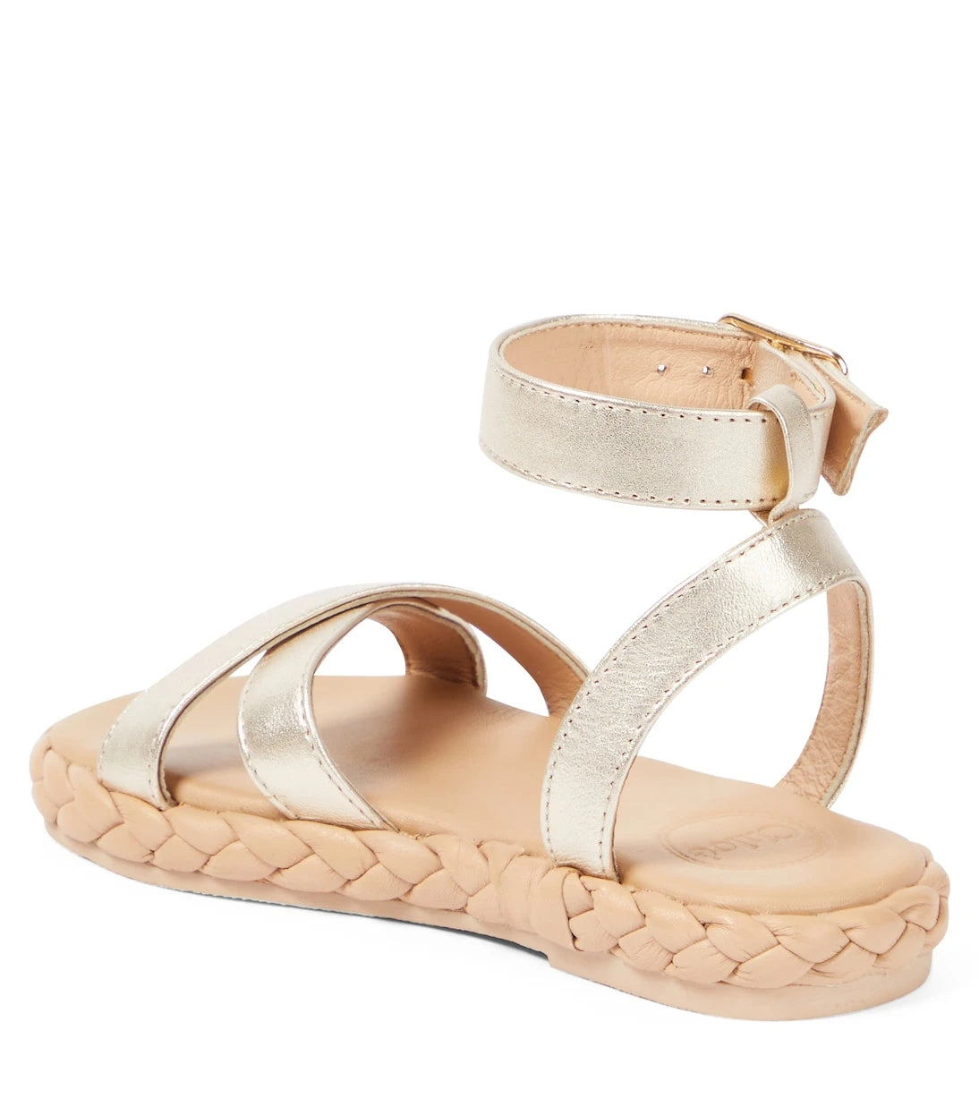 Chloé Kids - صنادل جلدية ميتاليك