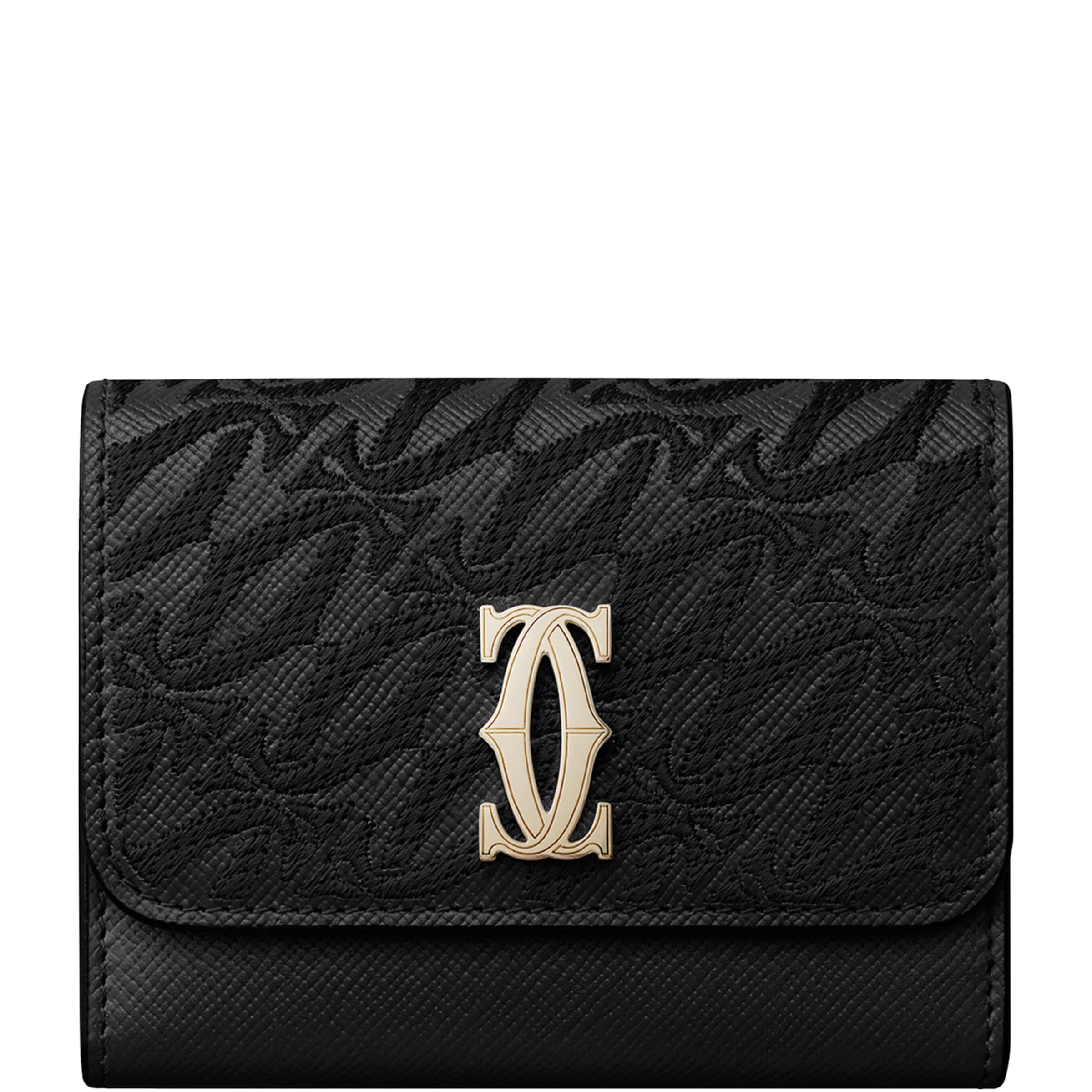 Cartier Black Mini Leather C de Cartier Wallet
