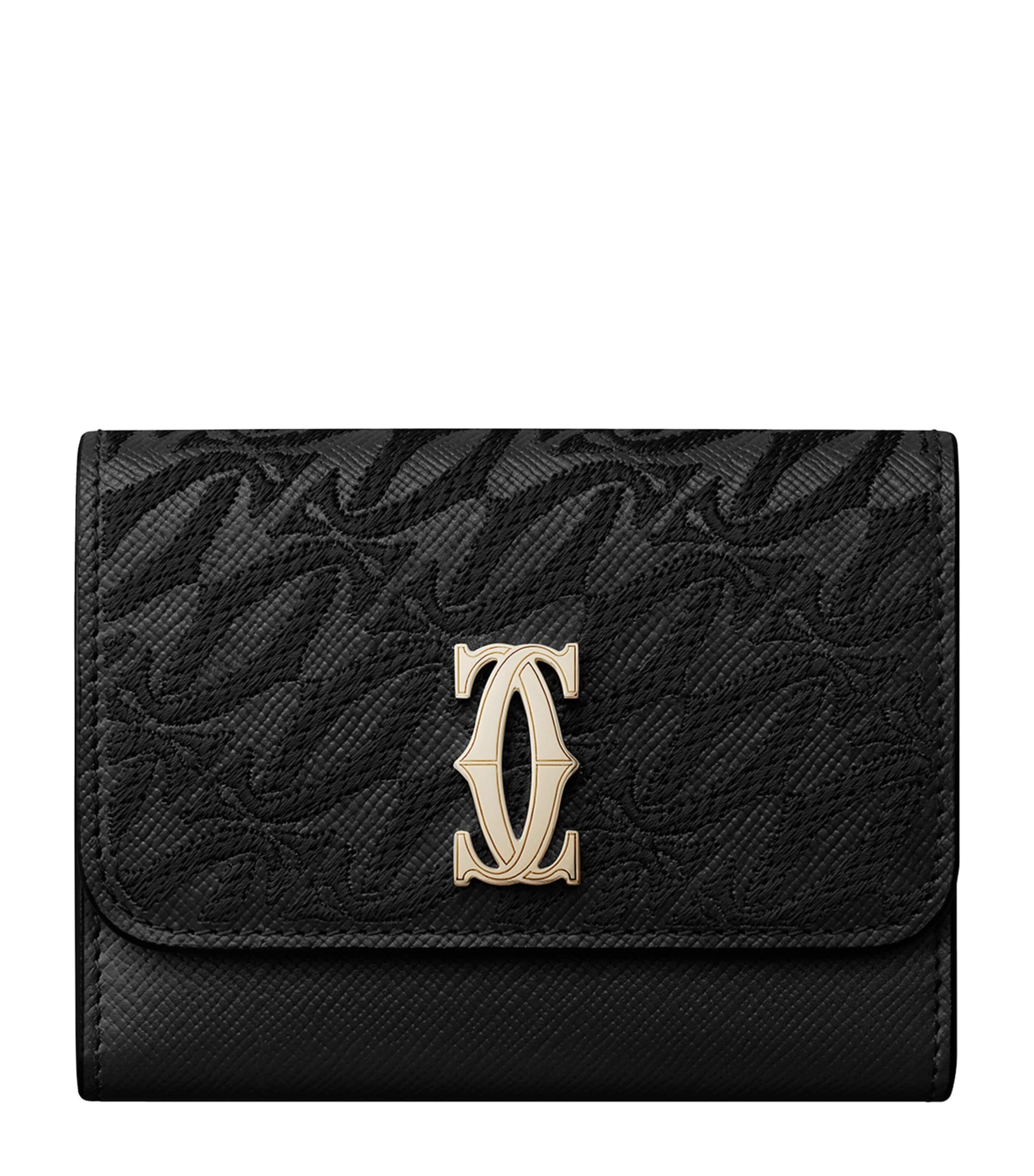 Cartier Black Mini Leather C de Cartier Wallet