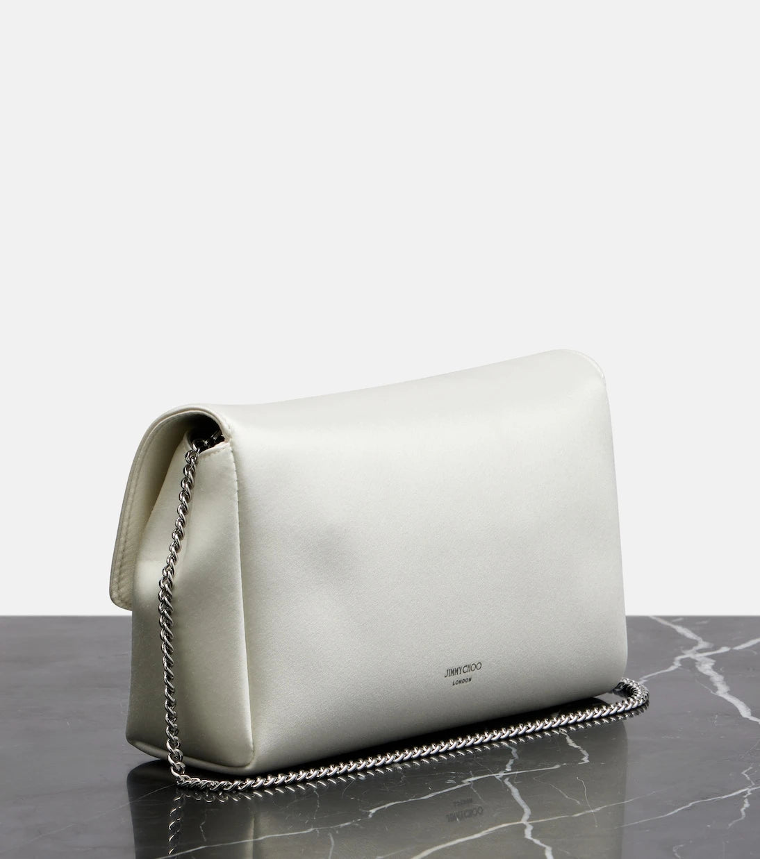 Jimmy Choo - Soft Bow Mini embellished satin clutch