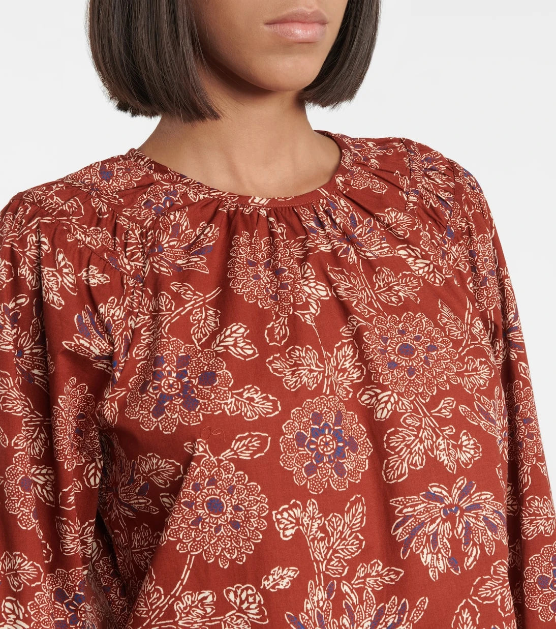 Veronica Beard - Kester floral stretch-cotton blouse