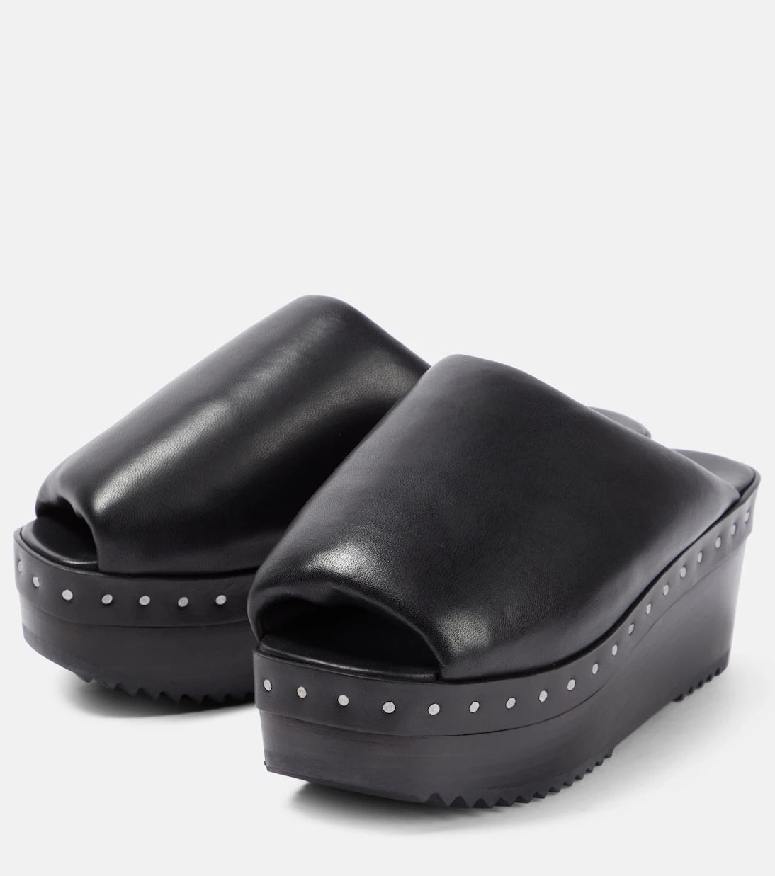 Rick Owens - Padded leather platform sandals