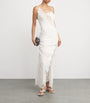 Lace Crimped Cami Maxi Dress WHITE