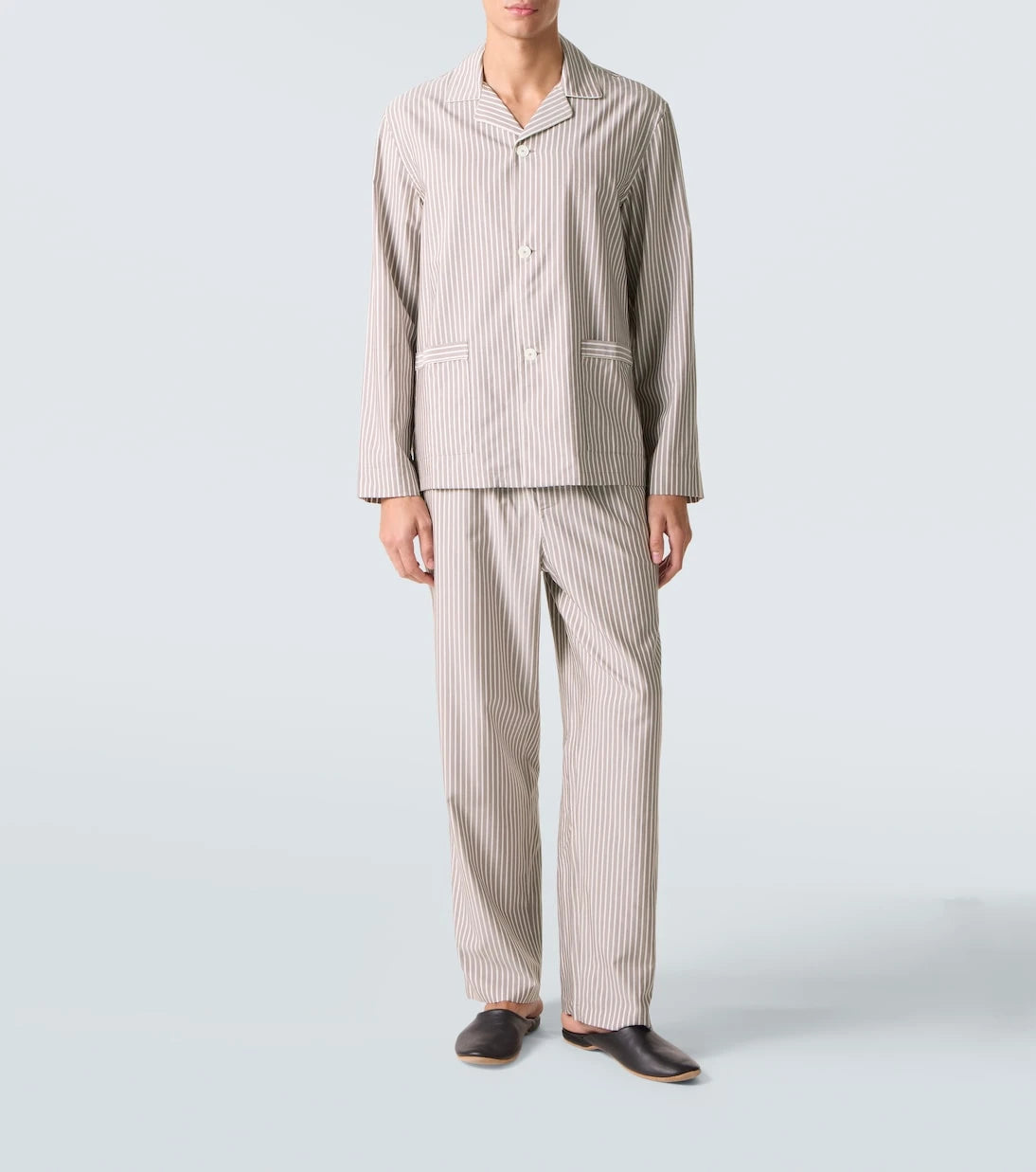 Zegna - Striped silk, cotton, and cashmere pajamas