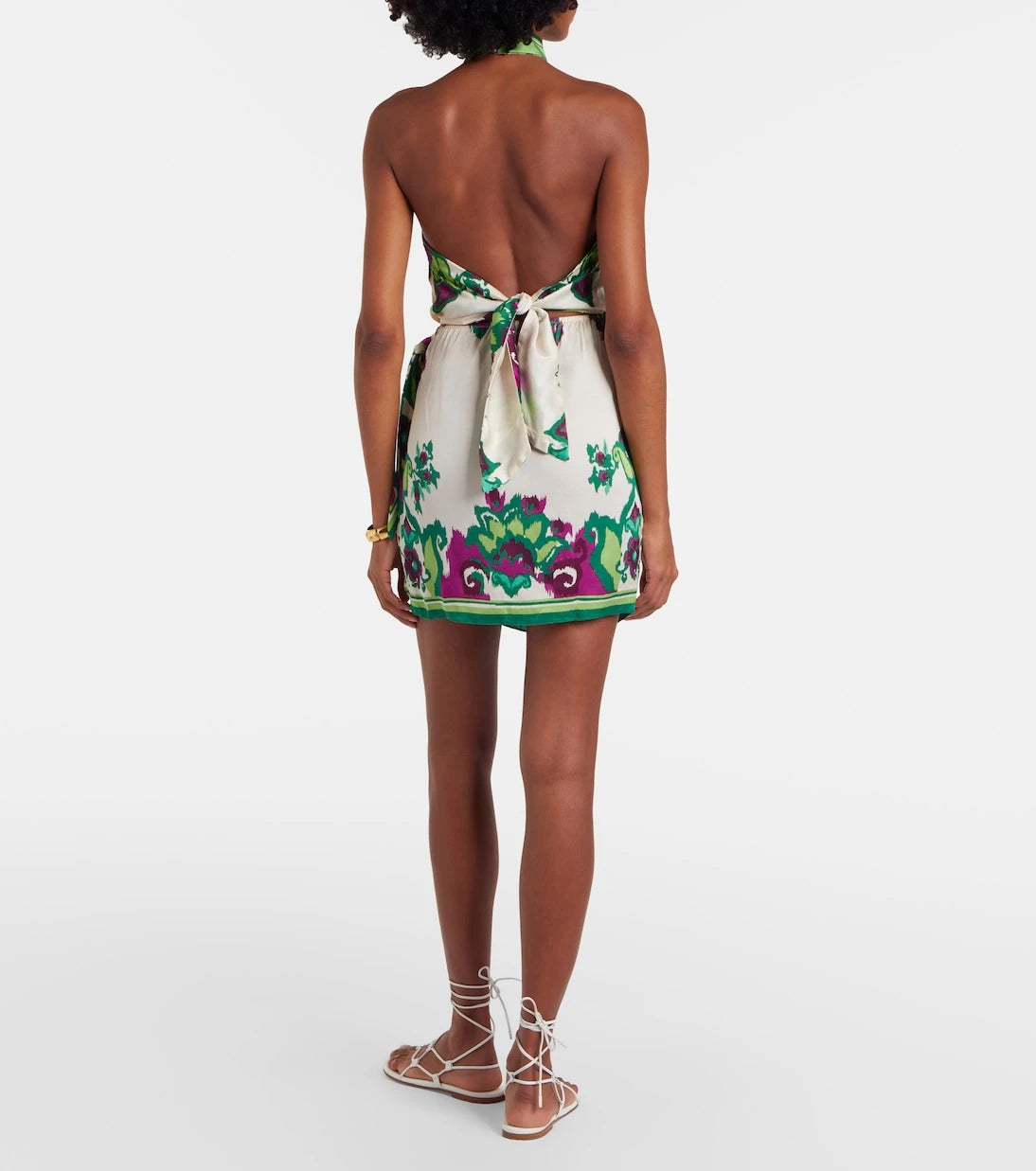 Poupette St Barth - Aya printed halterneck minidress
