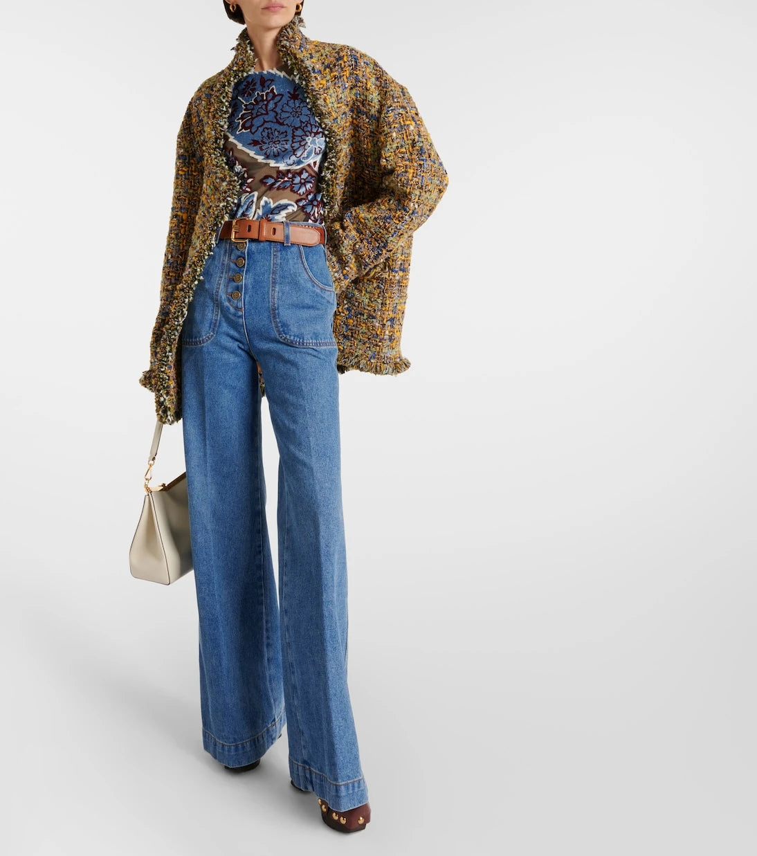 Etro - High-rise flared jeans