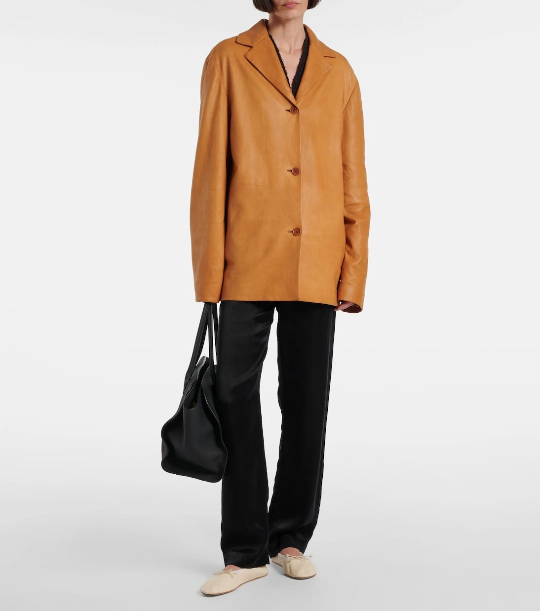 The Row - Leather ballet flats