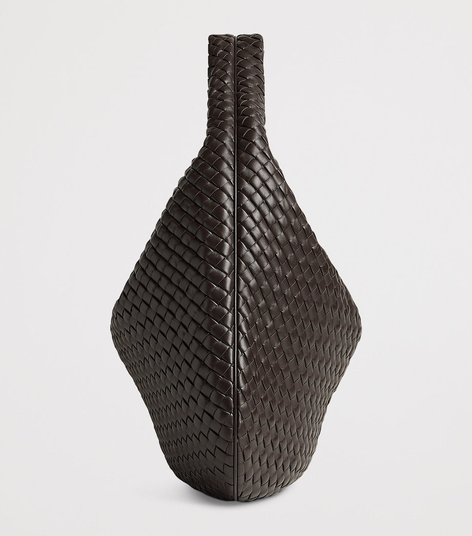 Intrecciato Leather Maxi Veneta Shoulder Bag