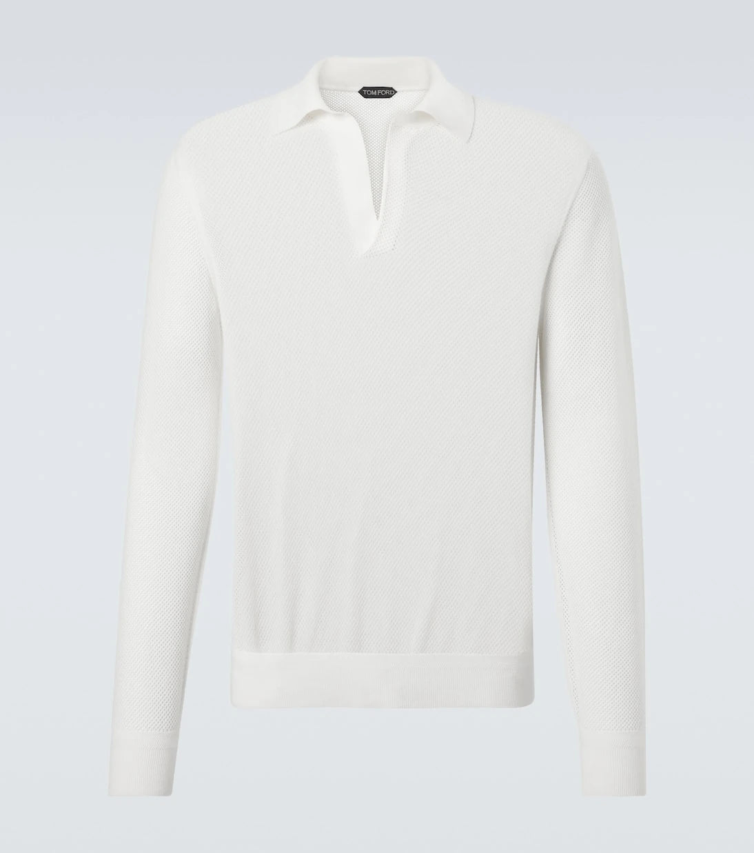 Tom Ford - Semi-sheer cotton polo sweater