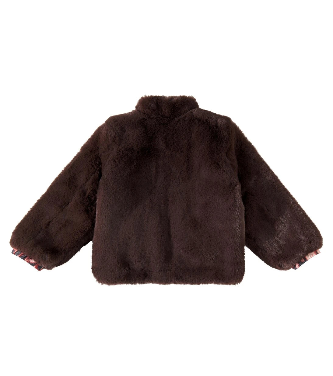 Scotch & Soda Kids - جاكيت بومبر قابل للارتداء على الوجهين من الفرو الصناعي