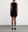 Sandro Paris Black Velvet Knit Mini Dress