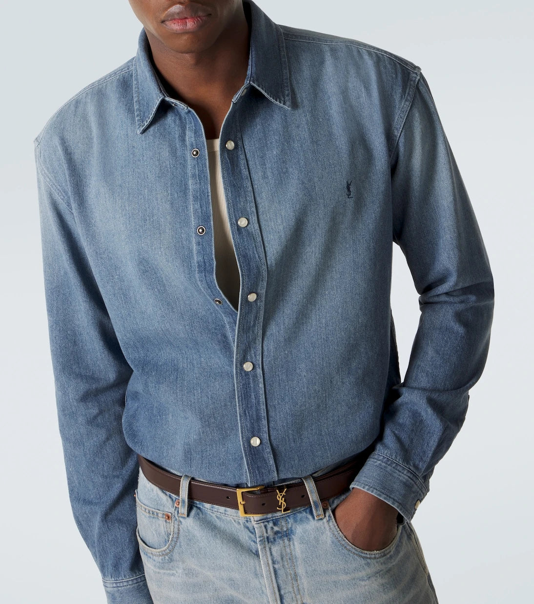 Saint Laurent - Cassandre denim shirt