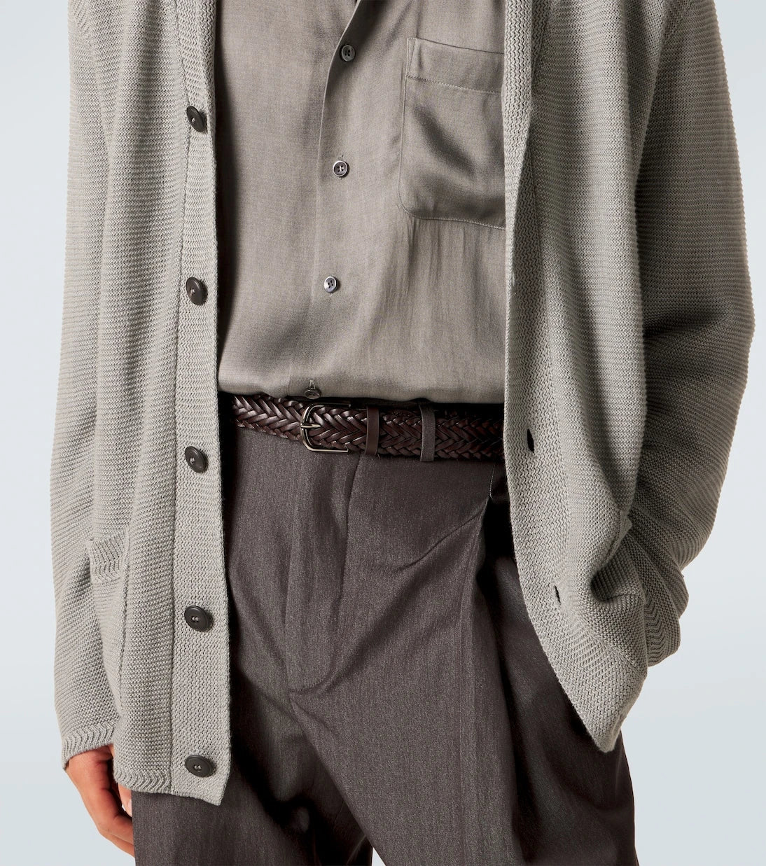 Giorgio Armani - Braided leather belt