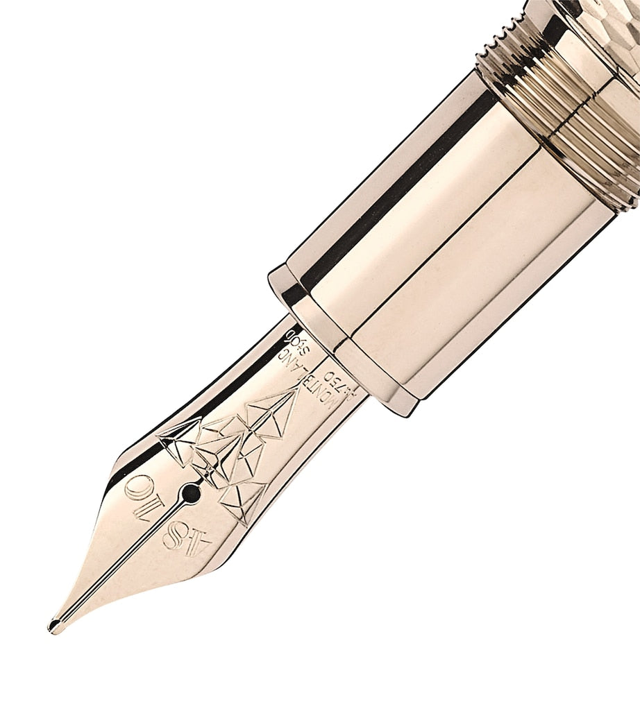 Gold-Plated Meisterstück Geometry Solitaire LeGrand Fountain Pen