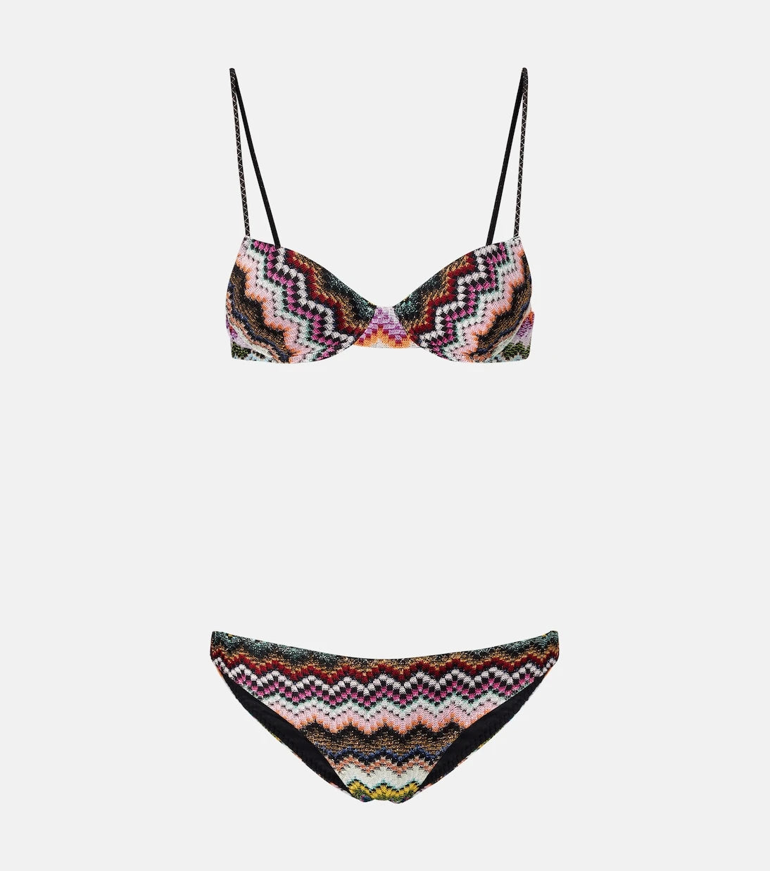 Missoni - بيكيني لاميه بنقشة متعرجة