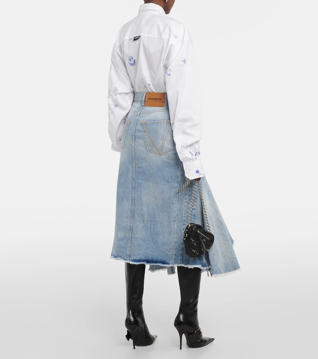 Vetements - Denim midi skirt