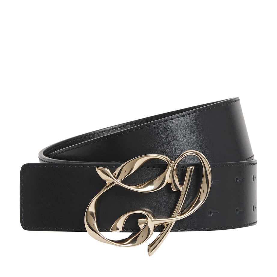 Claudie Pierlot Black Suede Monogram Belt