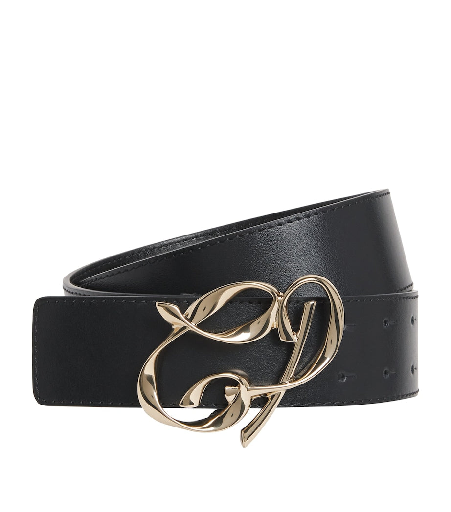 Claudie Pierlot Black Suede Monogram Belt