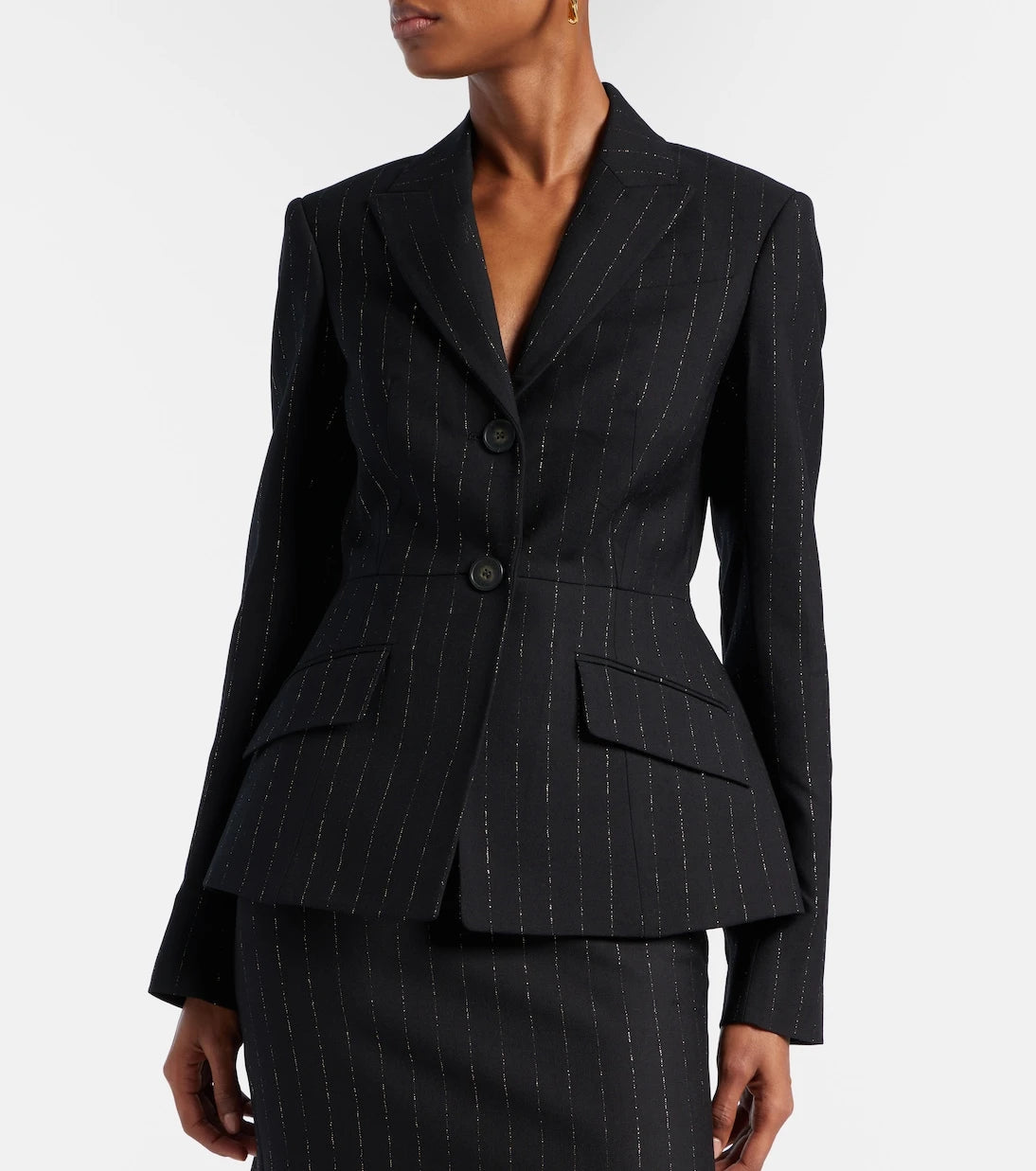 Erdem - Pinstripe wool blazer
