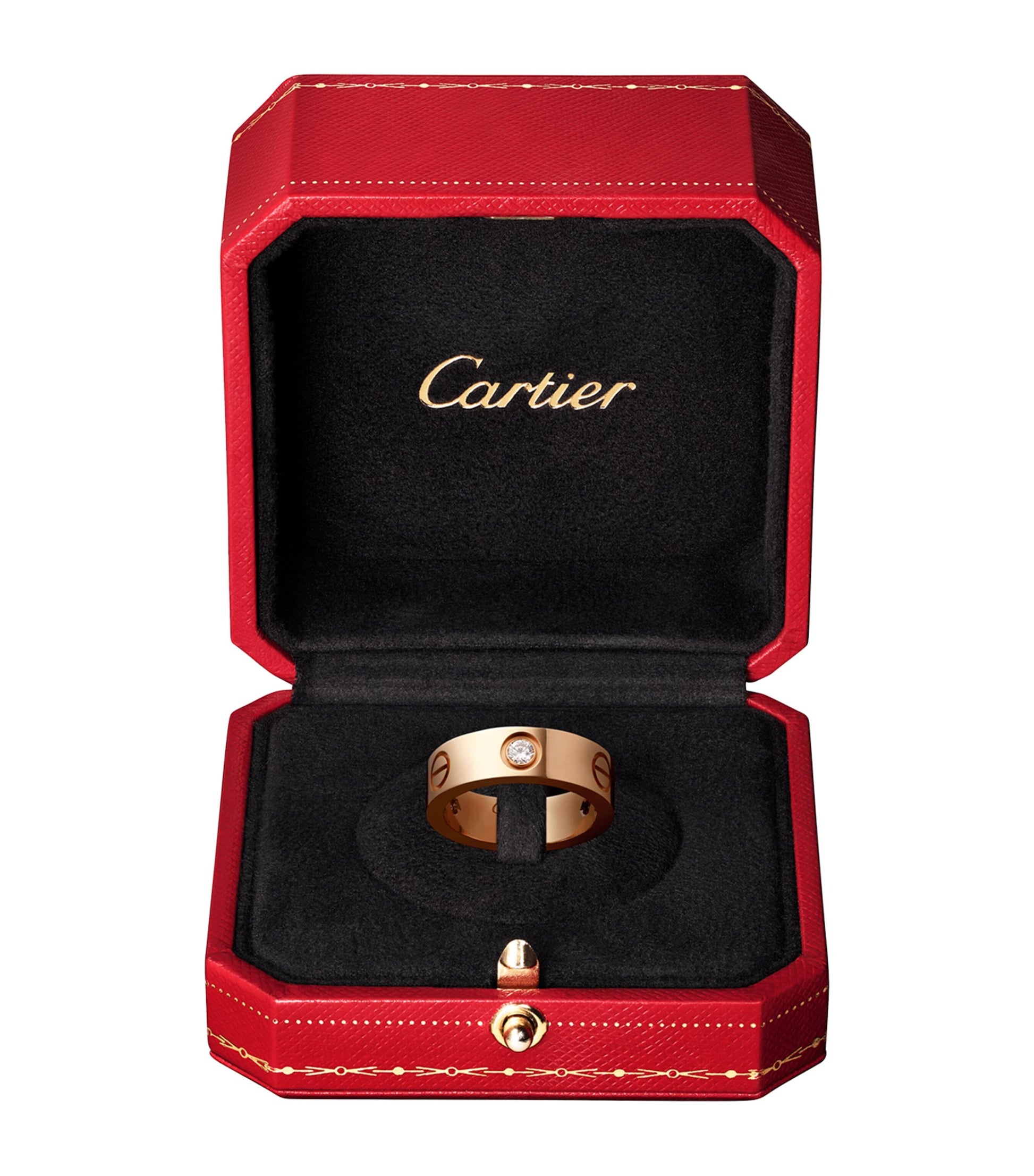 Rose Gold and Diamond LOVE Ring