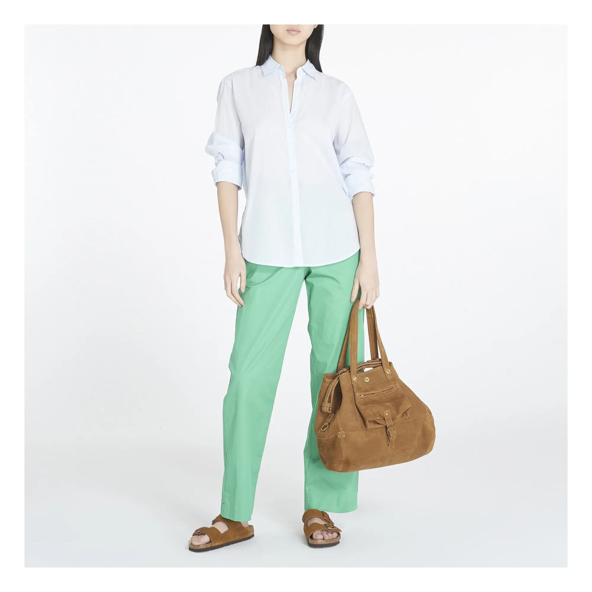 Xirena - Beau Cotton Poplin Shirt | Light blue
