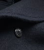 Stone Island Navy Wool Felted Compass Pea Coat