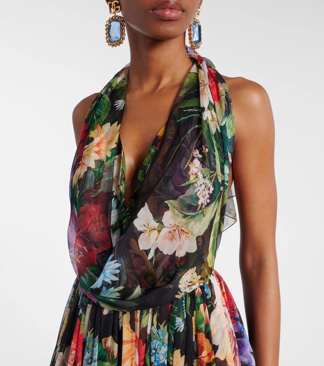 Dolce&Gabbana - Floral silk chiffon maxi dress