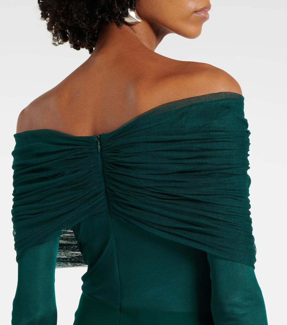 Christopher Esber - Sonora ruched silk tulle-trimmed maxi dress