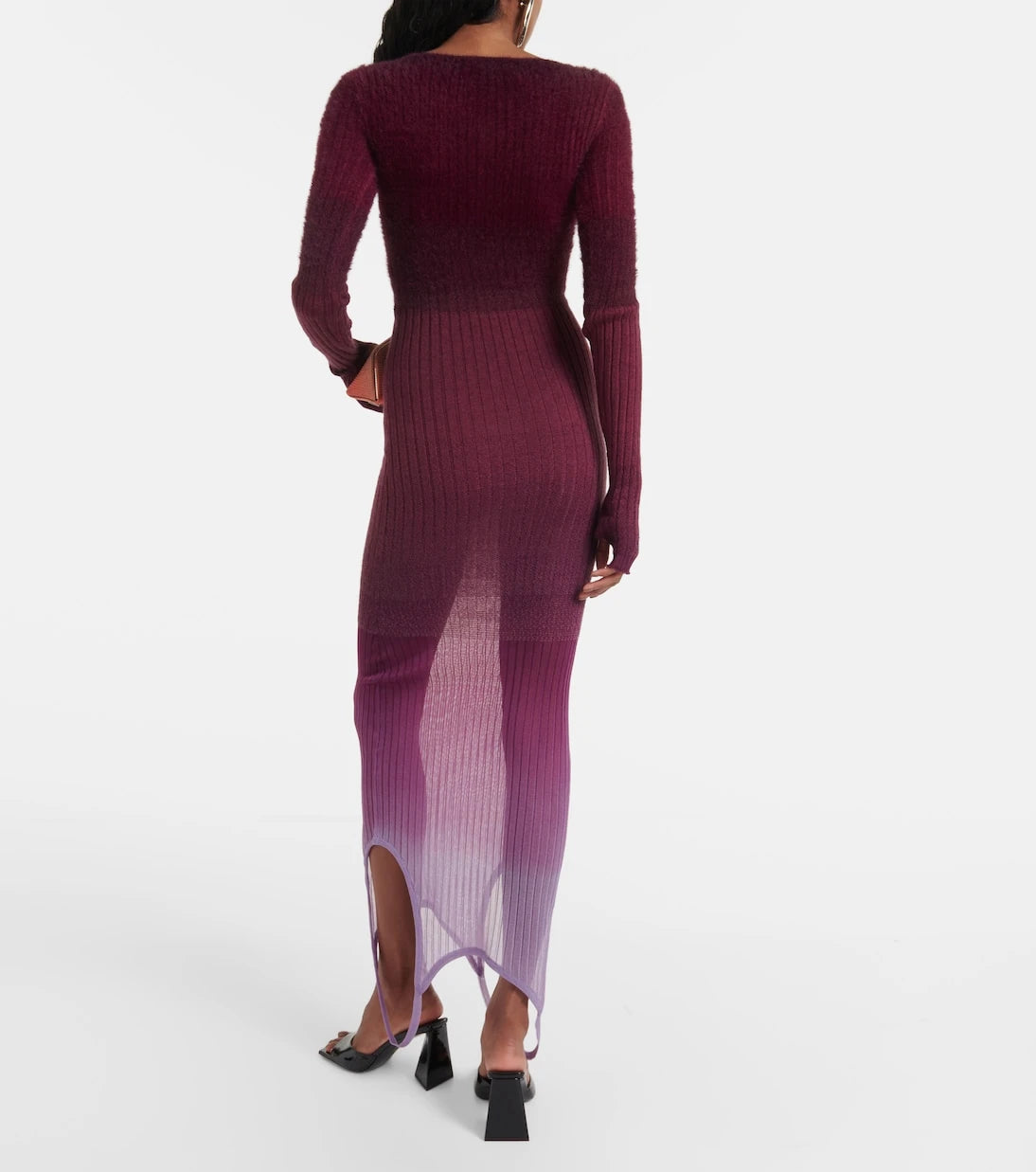 The Attico - Reversible colorblocked midi dress