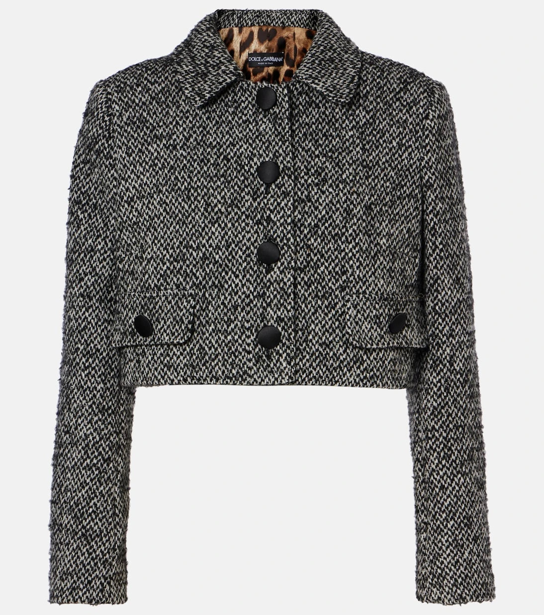 Dolce&Gabbana - Cropped wool-blend tweed jacket