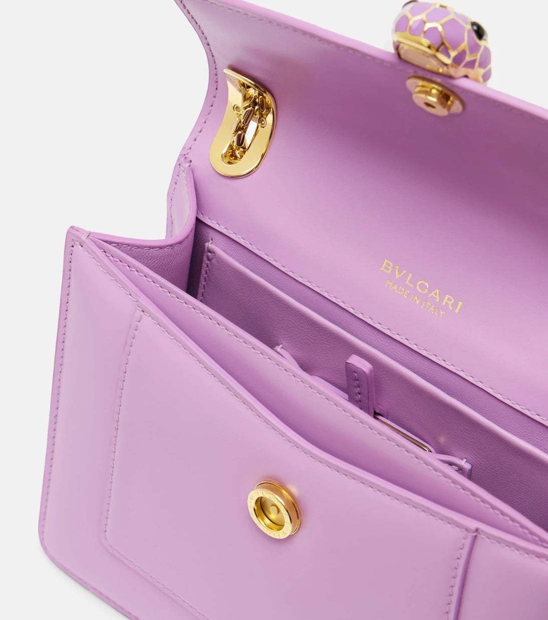 Bvlgari - حقيبة كروس بودي جلدية صغيرة Serpenti Forever