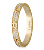 Small Yellow Gold and Diamond LOVE Ring