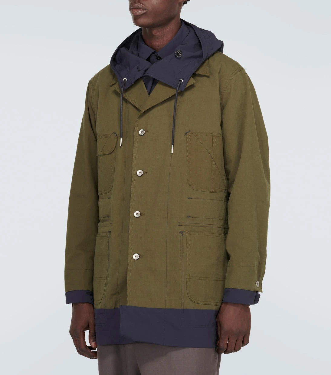 Sacai - Reversible cotton-blend ripstop coat