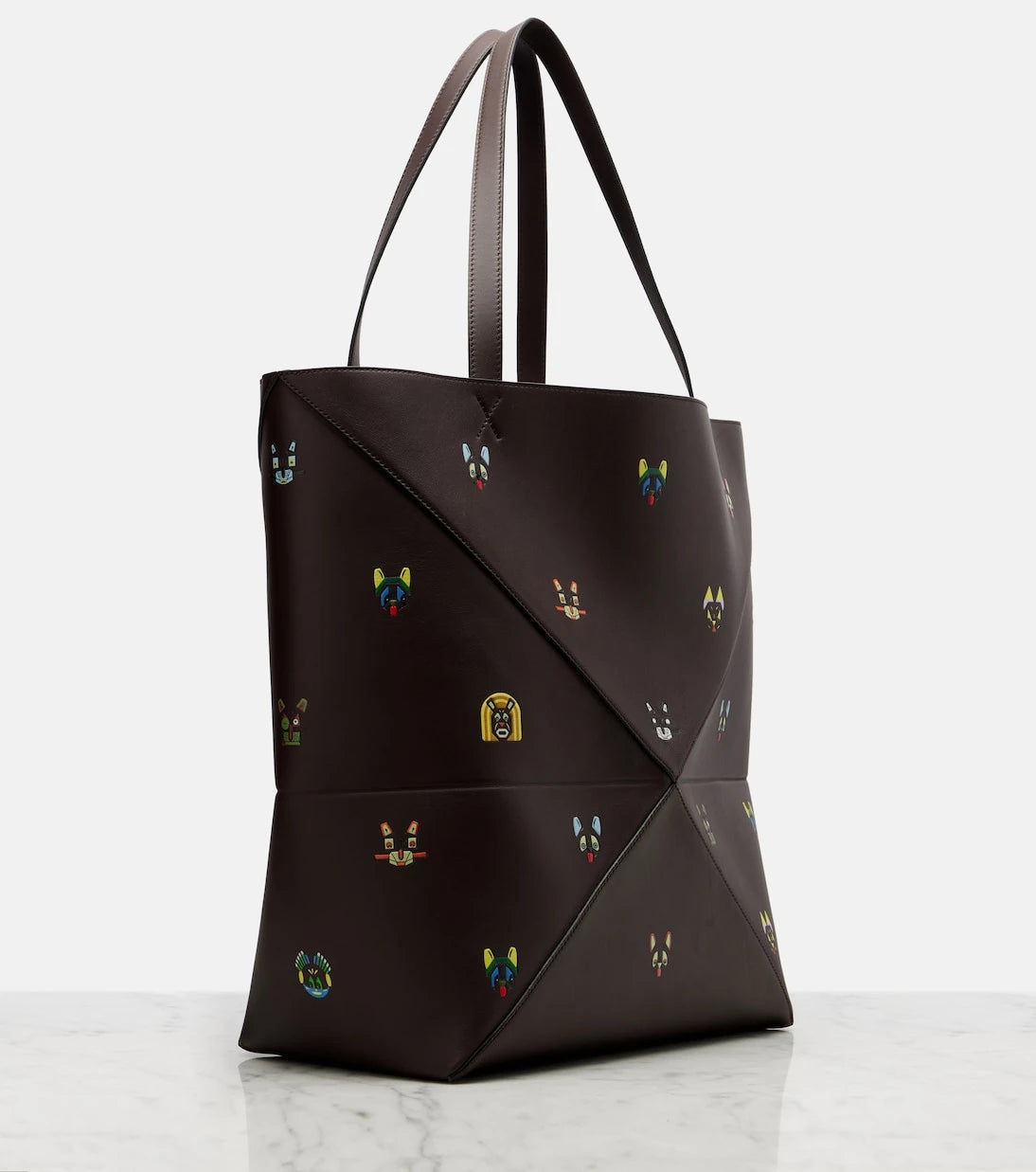 Loewe - x Louis Wain Puzzle Fold Cats leather tote bag